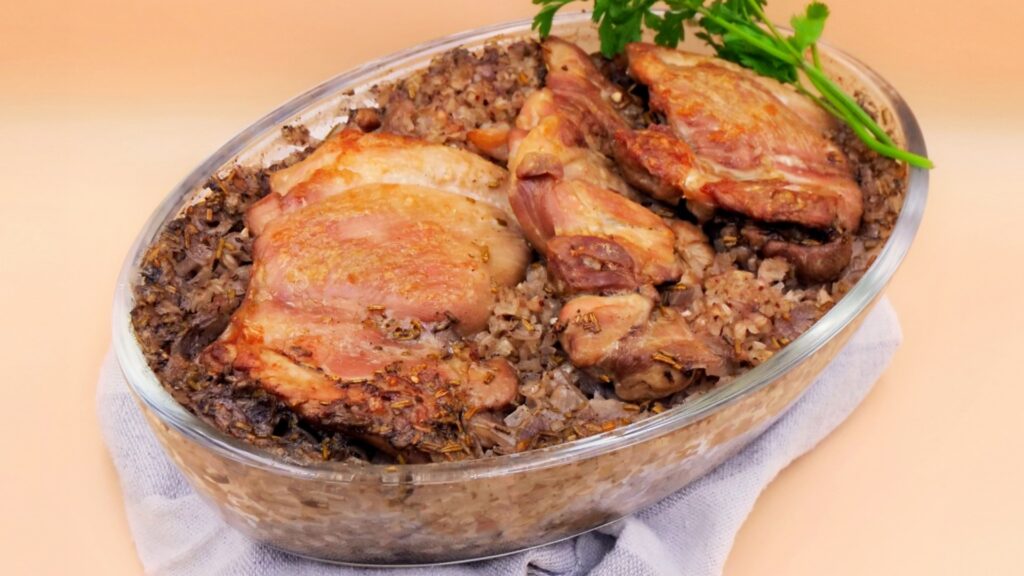 udo z kurczaka pieczone w kaszy gryczanej przepis