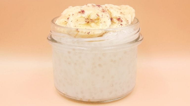 Kokosowy deser z tapioki z bananem przepis